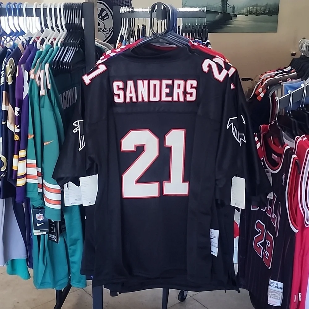 DEION SANDERS ATLANTA FALCONS THROWBACK JERSEY - Picture 4 of 4